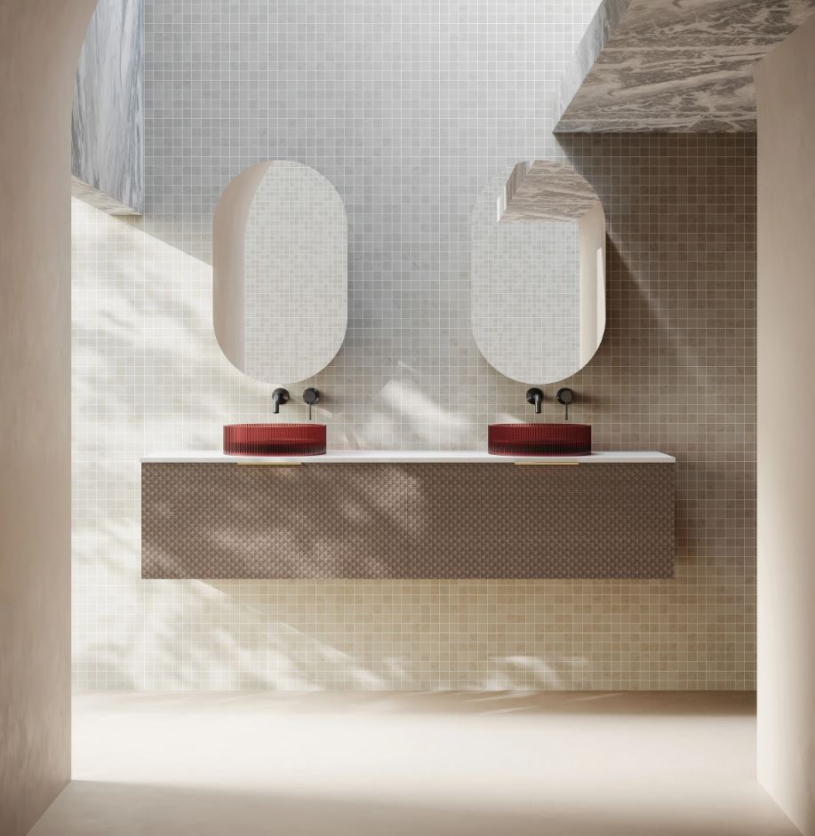 Cassa Design Relievo Wall Hung Vanity Natural Walnut