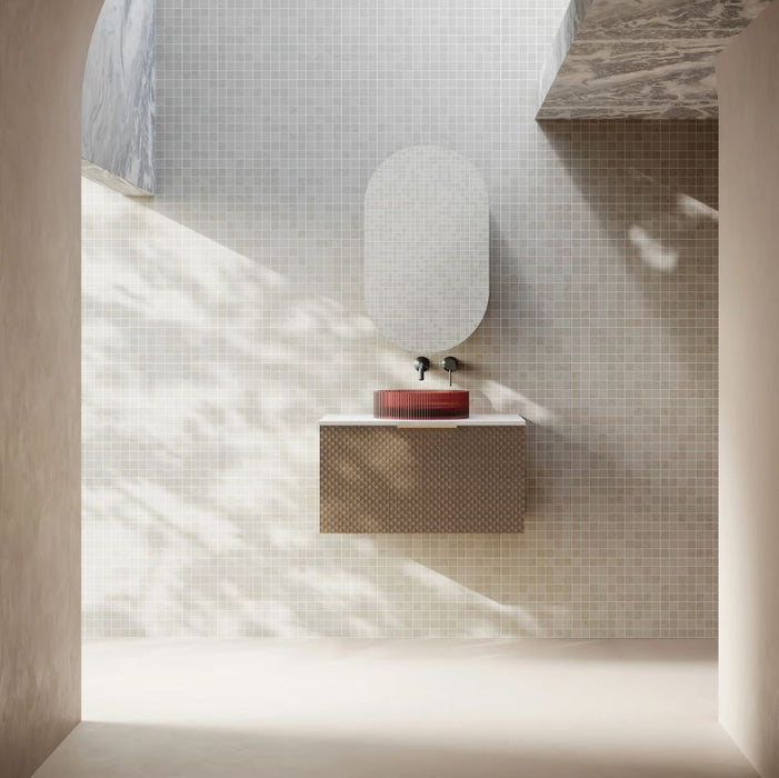 Cassa Design Relievo Wall Hung Vanity Natural Walnut