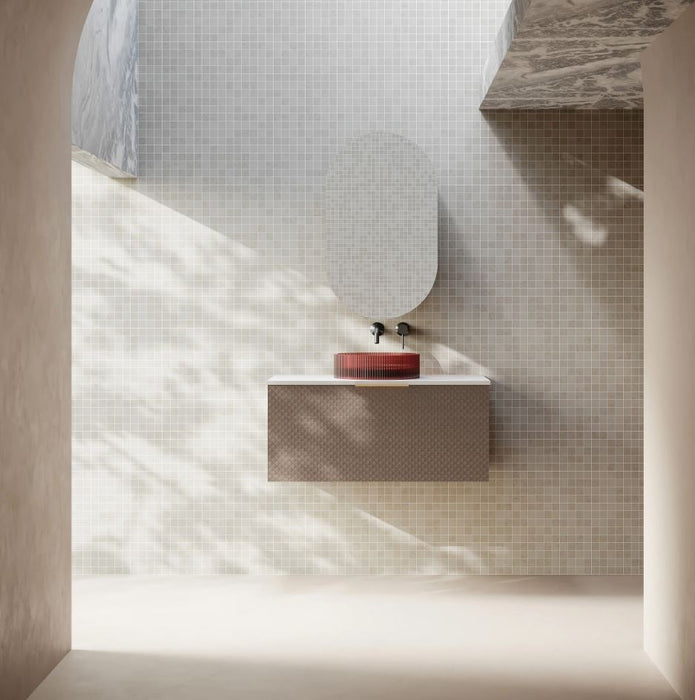 Cassa Design Relievo Wall Hung Vanity Natural Walnut