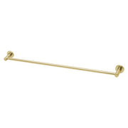 Phoenix Radii Single Towel Rail 800mm Round Plate Brushed Gold