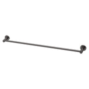 Phoenix Radii Single Towel Rail 800mm Round Plate Brushed Carbon