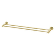 Phoenix Radii Double Towel Rail 800mm Brushed Gold