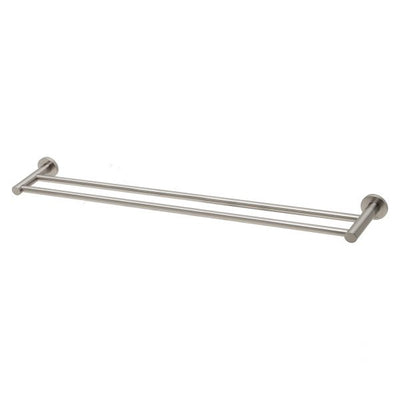 Phoenix Radii Double Towel Rail 800mm Brushed Nickel