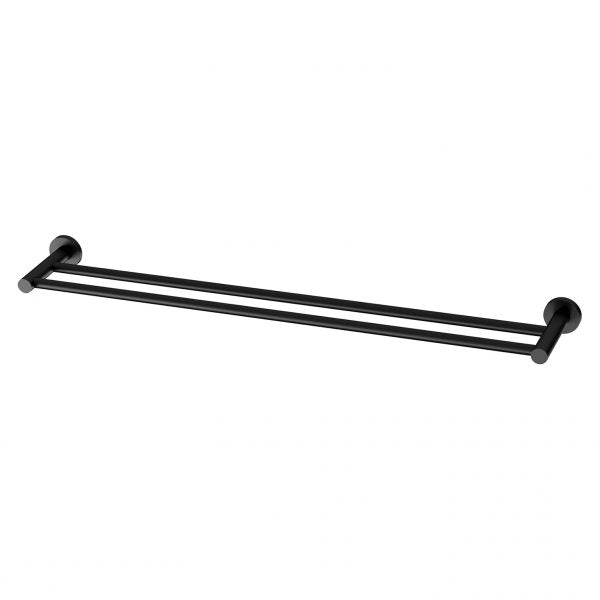 Phoenix Radii Double Towel Rail 800mm Matte Black