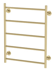 Phoenix Radii Heated Towel Ladder 550 x 740mm Round Plate Brushed Gold