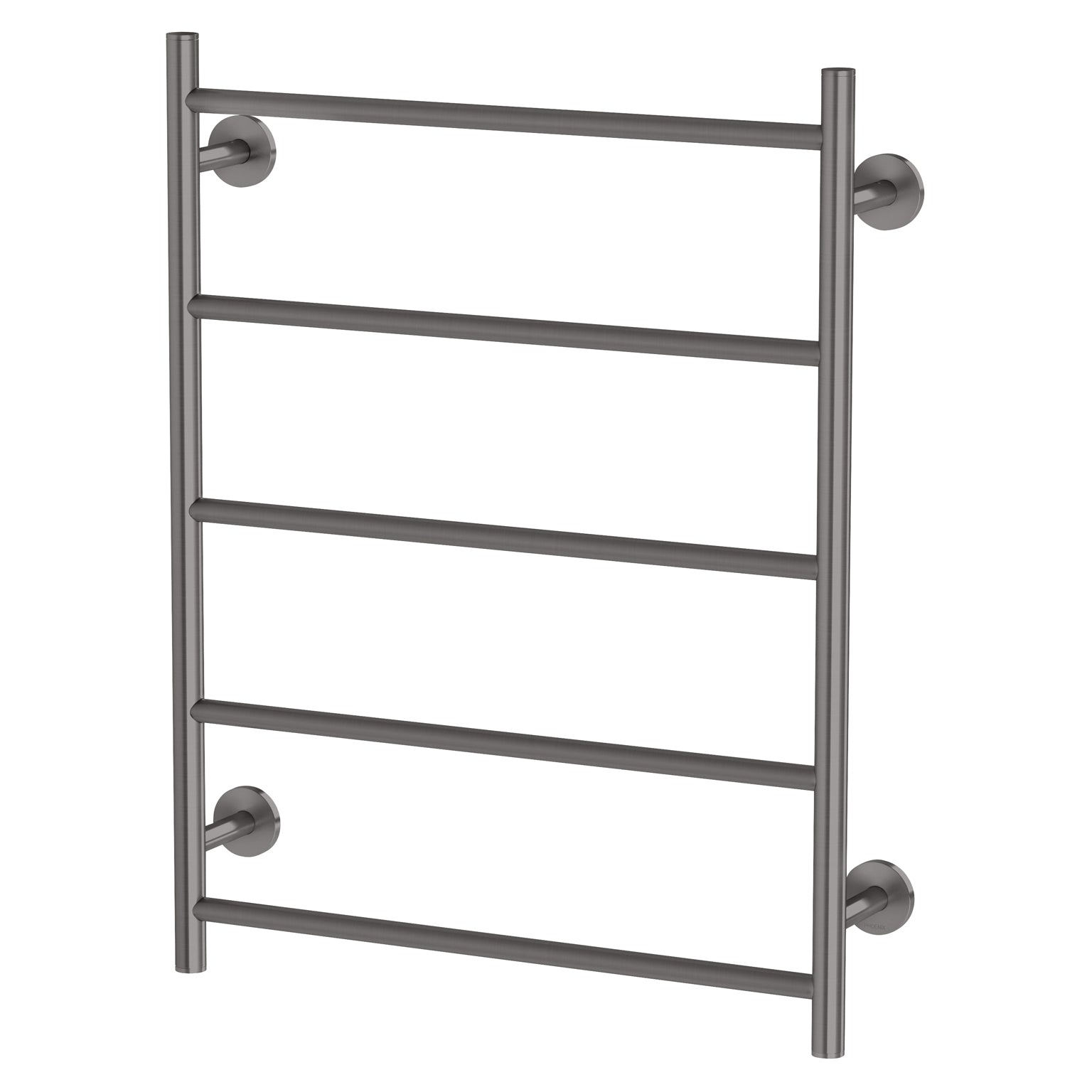 Phoenix Radii Heated Towel Ladder 550 x 740mm Round Plate Brushed Carbon
