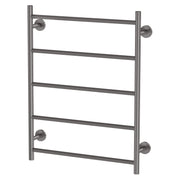 Phoenix Radii Heated Towel Ladder 550 x 740mm Round Plate Brushed Carbon