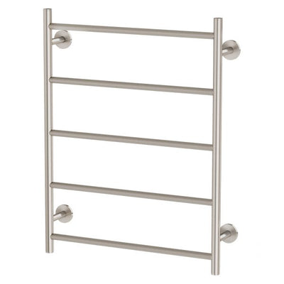 Phoenix Radii Heated Towel Ladder 550 x 740mm Round Plate Brushed Nickel