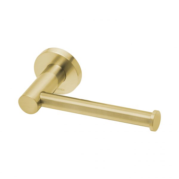 Phoenix Radii Toilet Roll Holder Brushed Gold