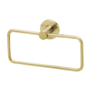 Phoenix Radii Hand Towel Holder Round Plate Brushed Gold