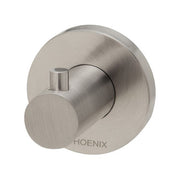 Phoenix Radii Robe Hook Round Plate Brushed Nickel