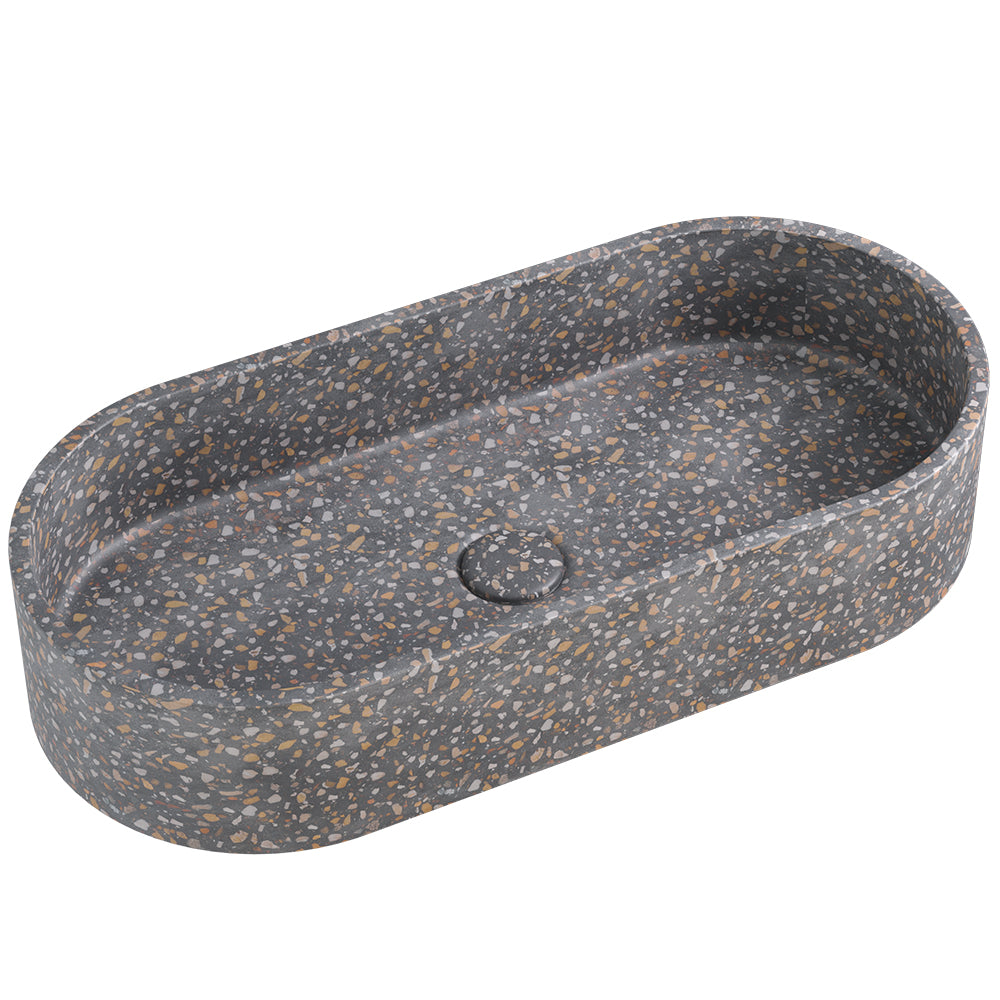 Fienza Jada Pill Concrete Above Counter Basin Lunar Terrazzo