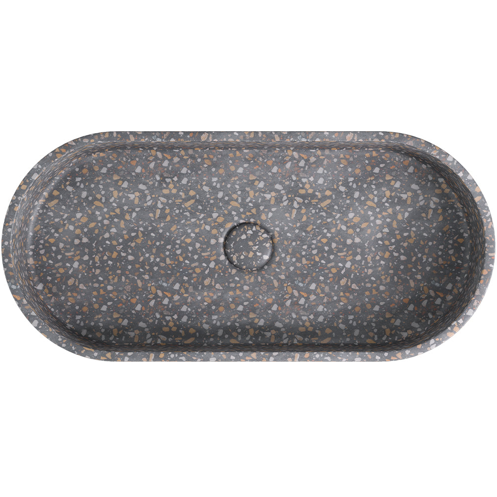 Fienza Jada Pill Concrete Above Counter Basin Lunar Terrazzo