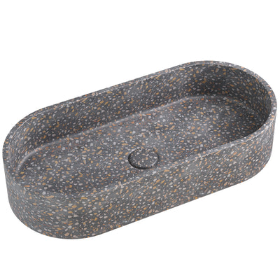 Fienza Jada Pill Concrete Above Counter Basin Lunar Terrazzo