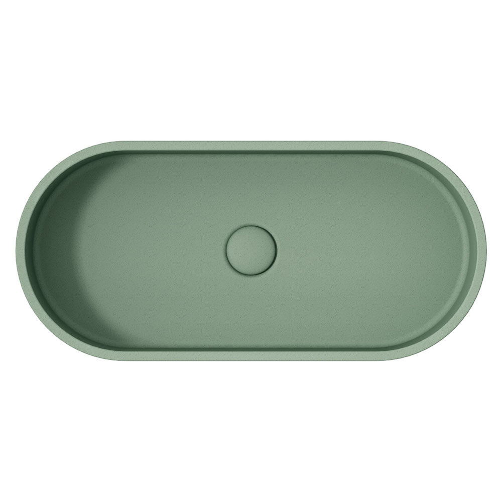 Jada Pill Concrete Above Counter Basin, Sage