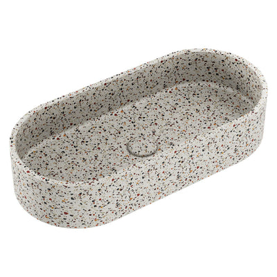 Jada Pill Concrete Above Counter Basin, Terrazzo