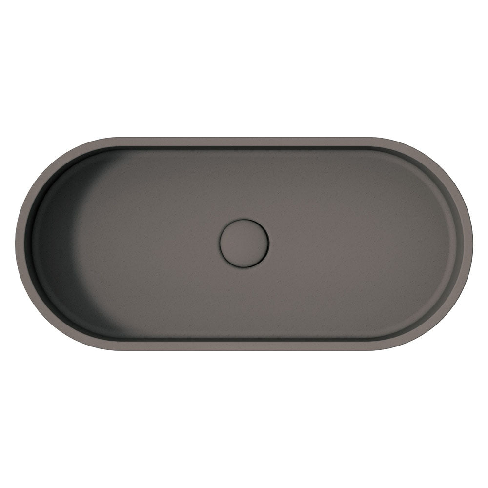 Jada Pill Concrete Above Counter Basin, Warm Grey