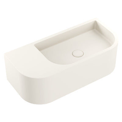 Blanca Concrete Wall Basin, Warm White
