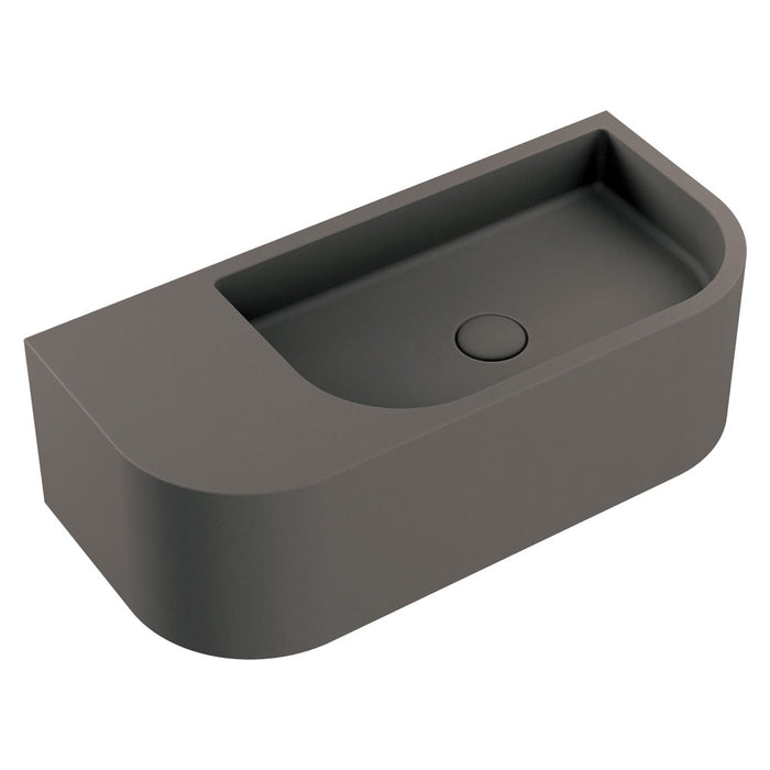 Blanca Concrete Wall Basin, Warm Grey