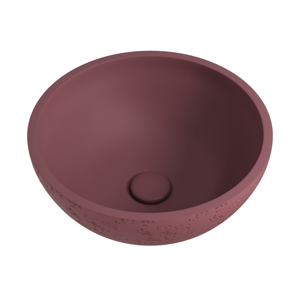 Fienza Alba Round Concrete Above Counter Basin Mulberry