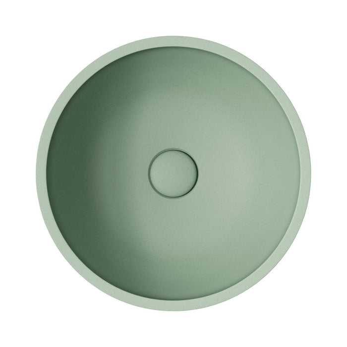 Alba Round Concrete Above Counter Basin, Sage