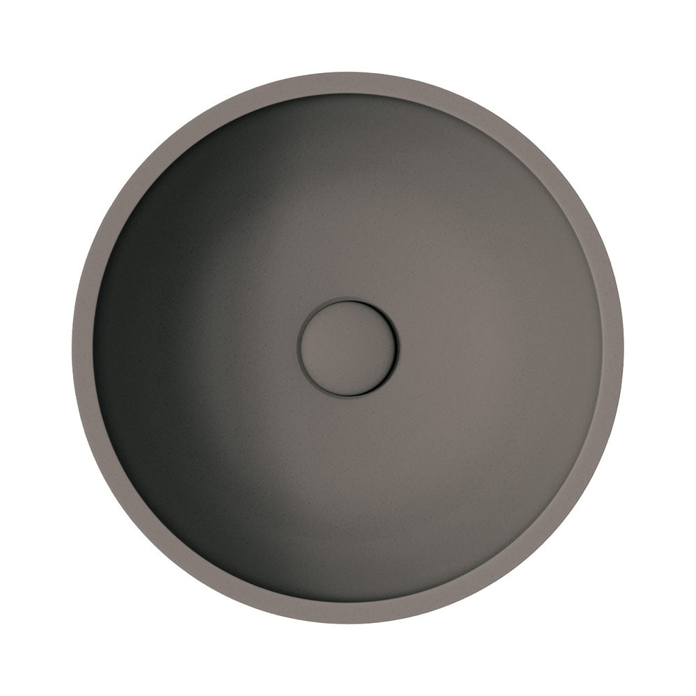 Fienza Alba Round Concrete Above Counter Basin - Warm Grey