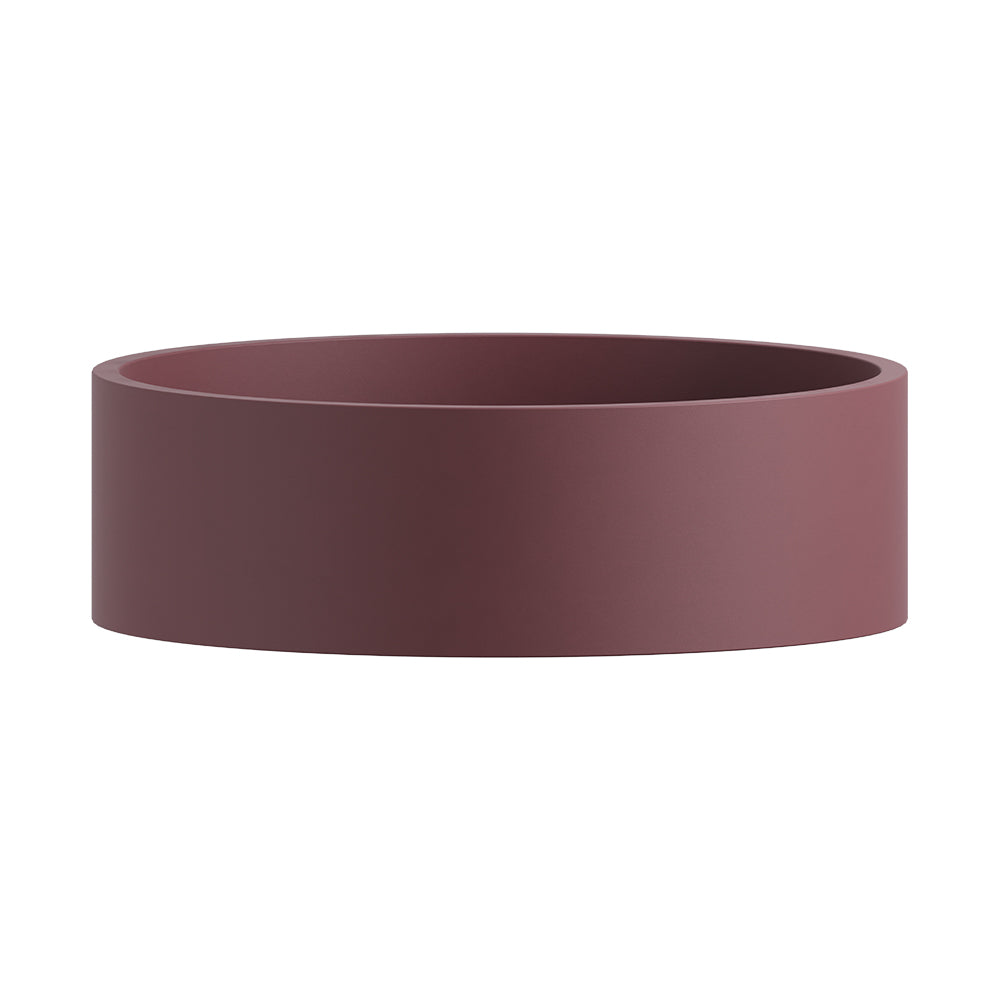 Fienza Jada Round Concrete Above Counter Basin Mulberry