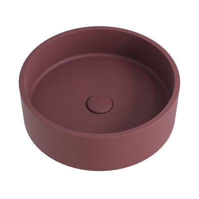 Fienza Jada Round Concrete Above Counter Basin Mulberry