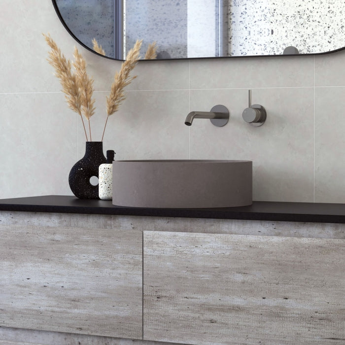 Jada Round Concrete Above Counter Basin, Warm Grey