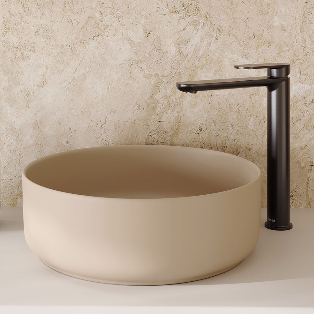 Fienza Reba Above Counter Basin Matte Khaki