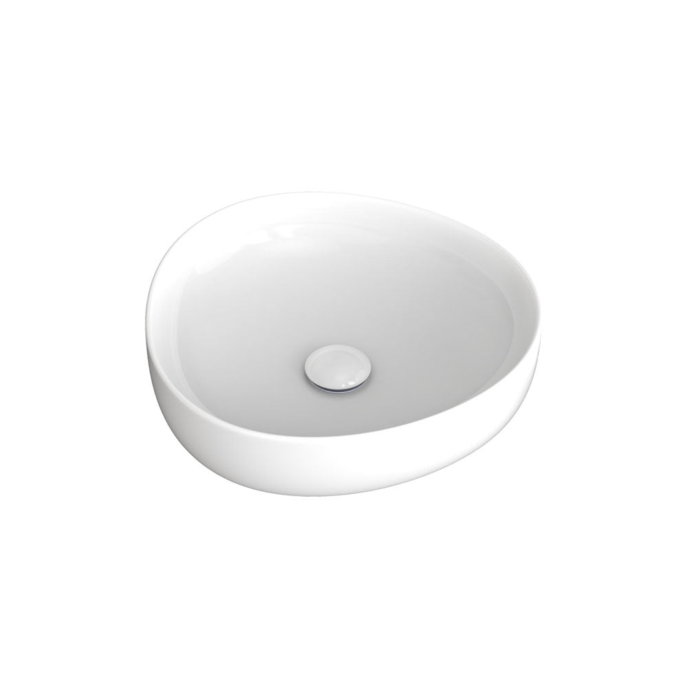 Fienza Pebble Small Above Counter Basin Gloss White