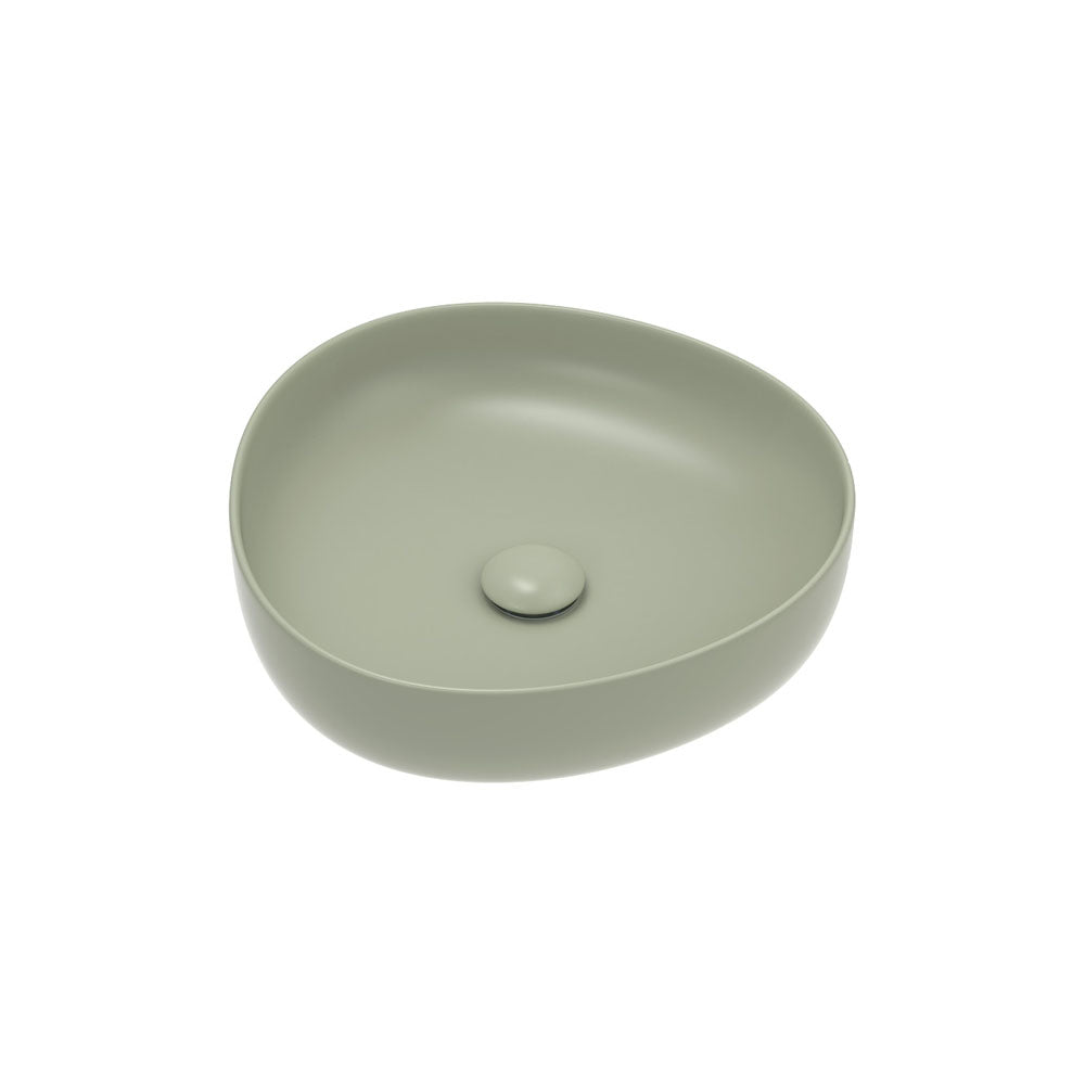 Fienza Pebble Small Above Counter Basin Matte Olive