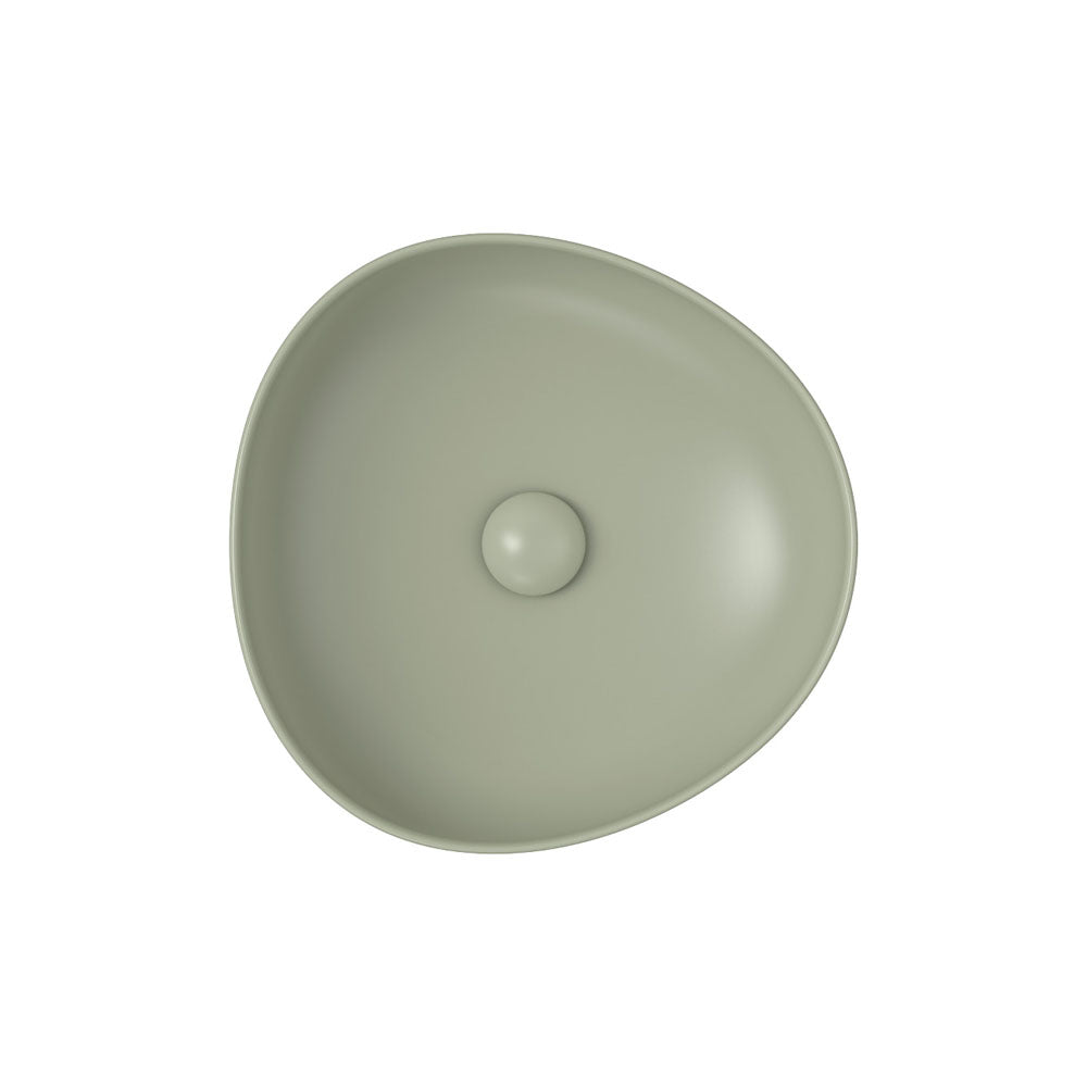 Fienza Pebble Small Above Counter Basin Matte Olive