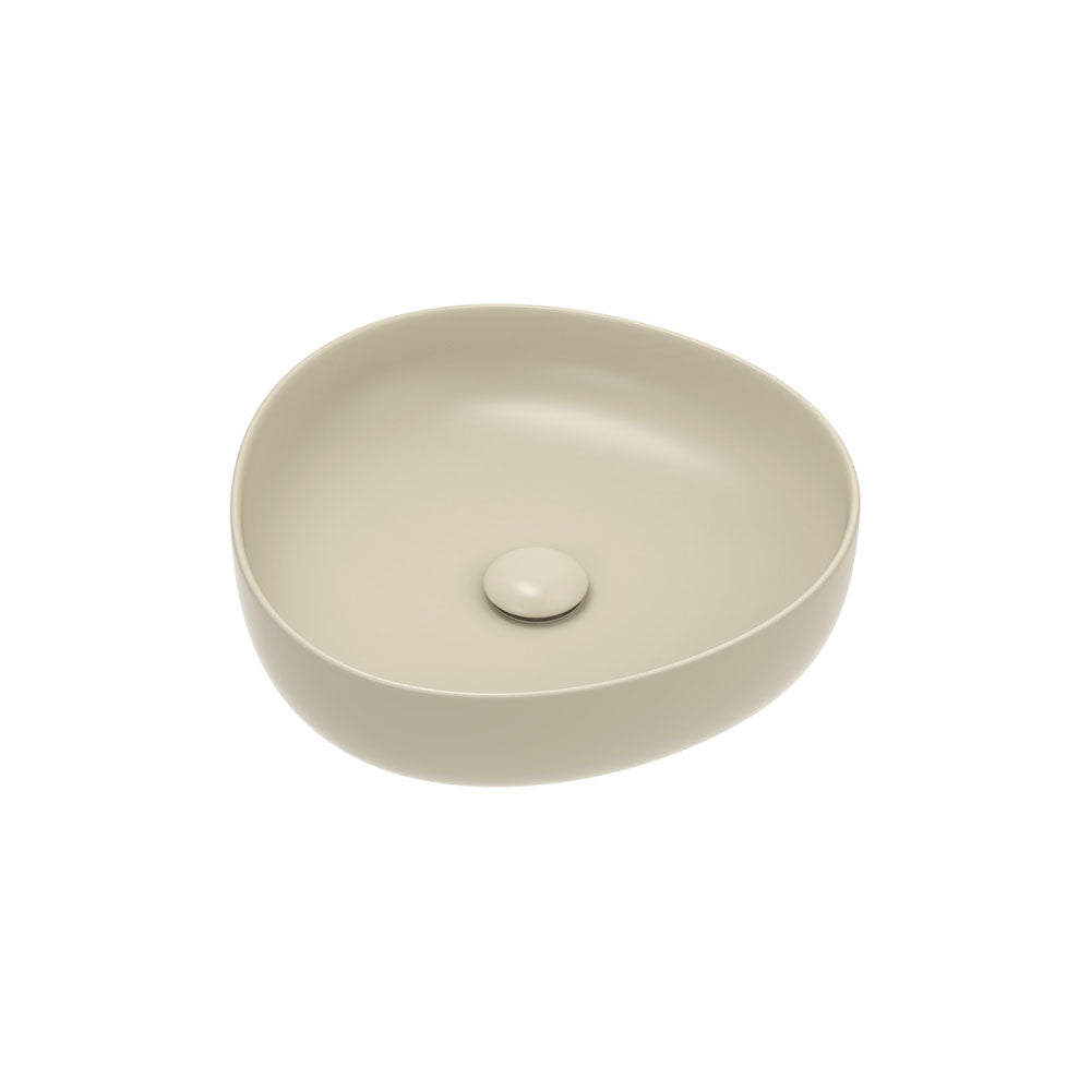 Fienza Pebble Small Above Counter Basin Matte Khaki