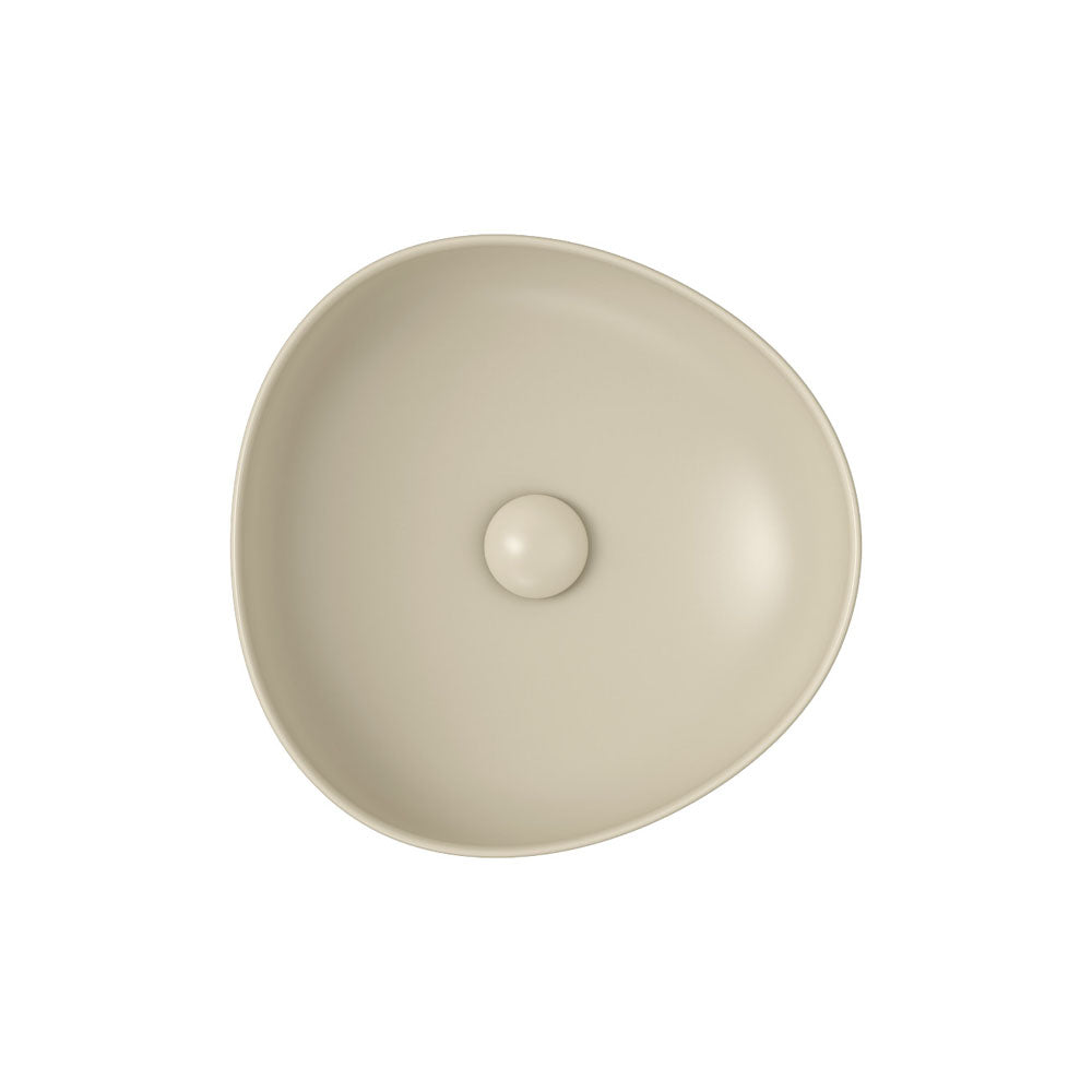 Fienza Pebble Small Above Counter Basin Matte Khaki