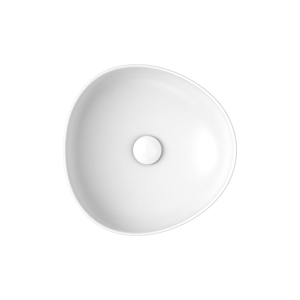 Fienza Pebble Small Above Counter Basin Matte White