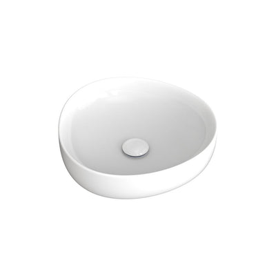 Fienza Pebble Small Above Counter Basin Gloss White