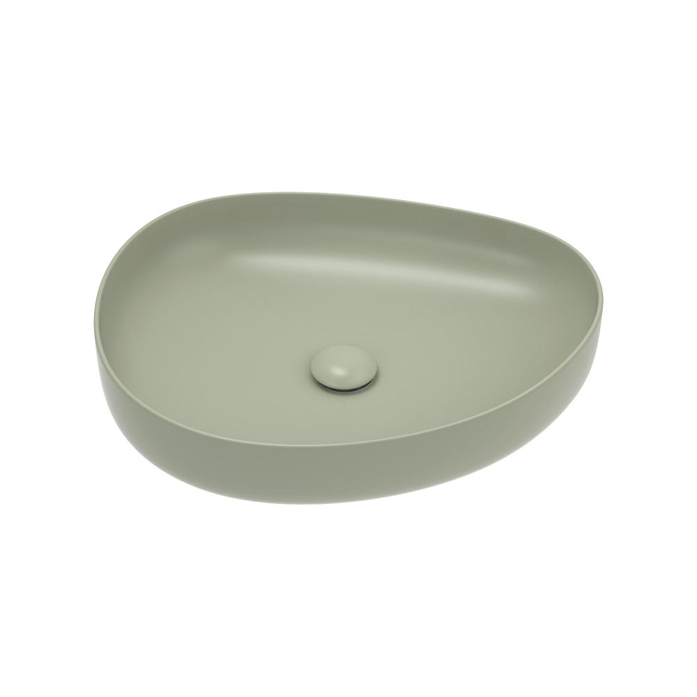 Fienza Pebble Medium Above Counter Basin Matte Olive