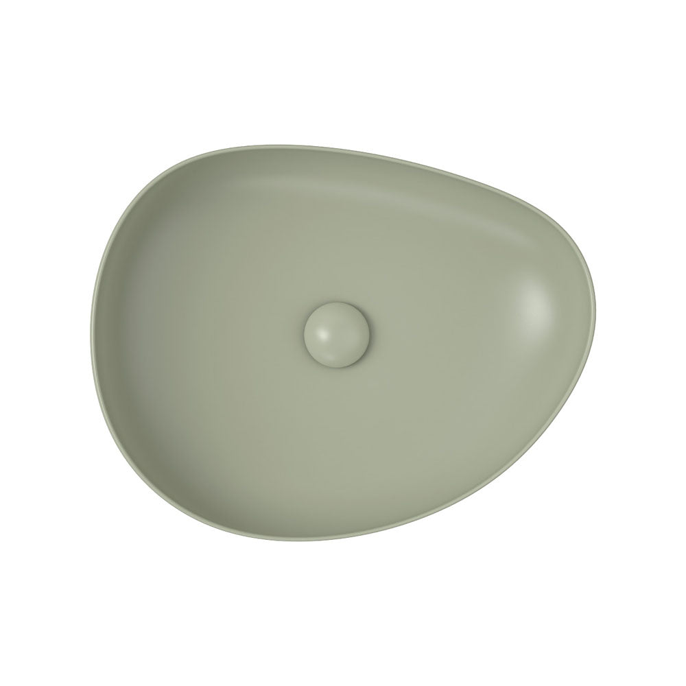 Fienza Pebble Medium Above Counter Basin Matte Olive