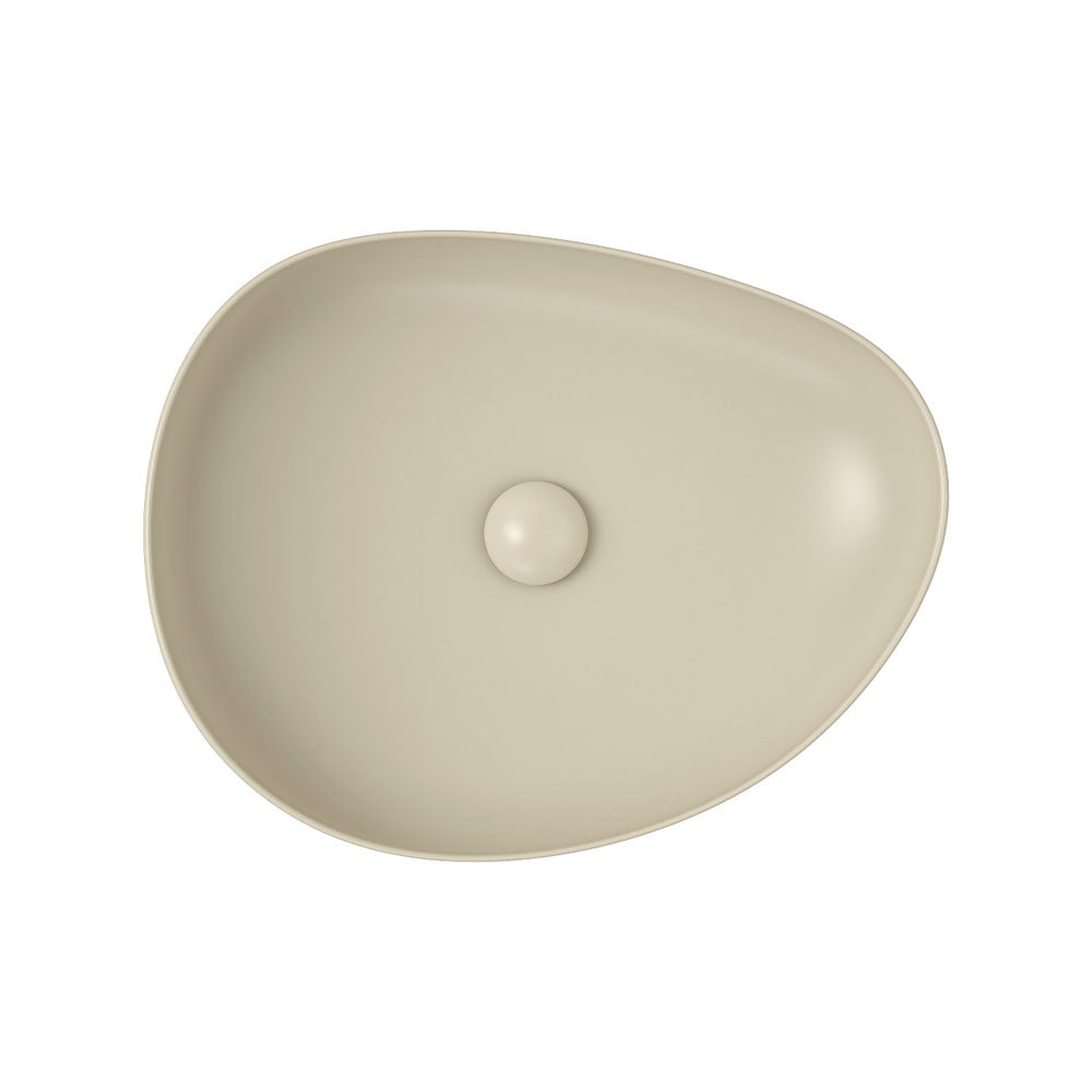 Fienza Pebble Medium Above Counter Basin Matte Khaki