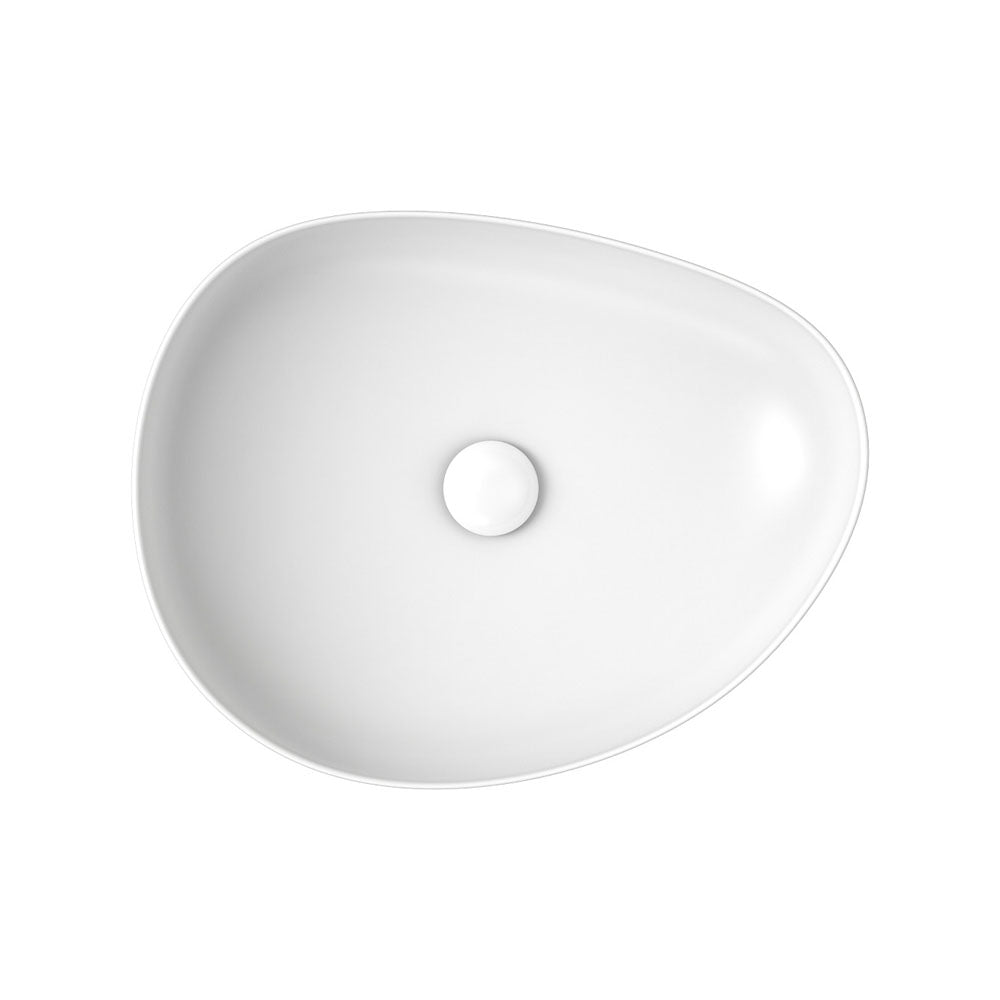 Fienza Pebble Medium Above Counter Basin Matte White