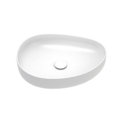 Fienza Pebble Medium Above Counter Basin Matte White