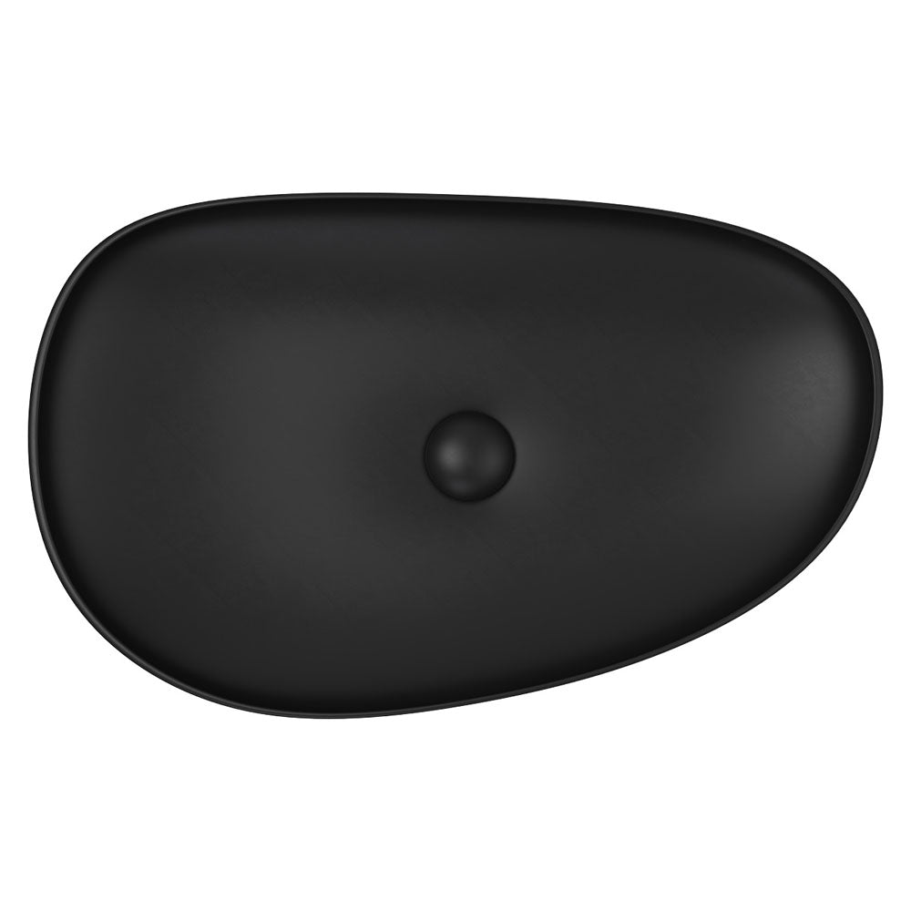 Fienza Pebble Large Above Counter Basin Matte Black