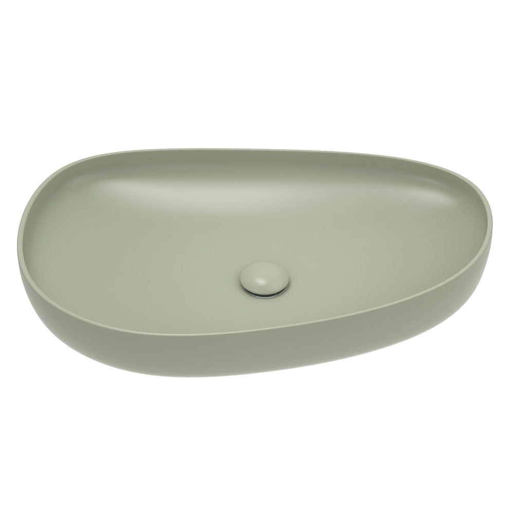 Fienza Pebble Large Above Counter Basin Matte Olive