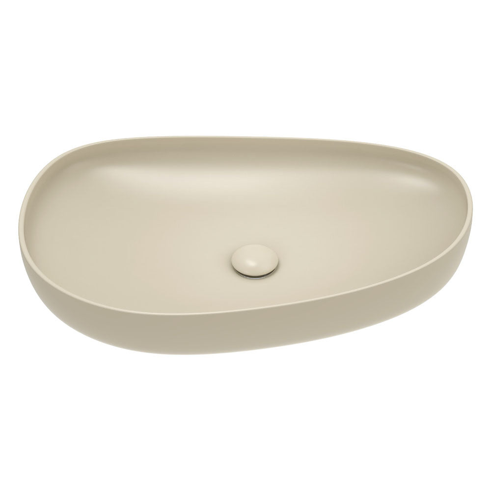 Fienza Pebble Large Above Counter Basin Matte Khaki