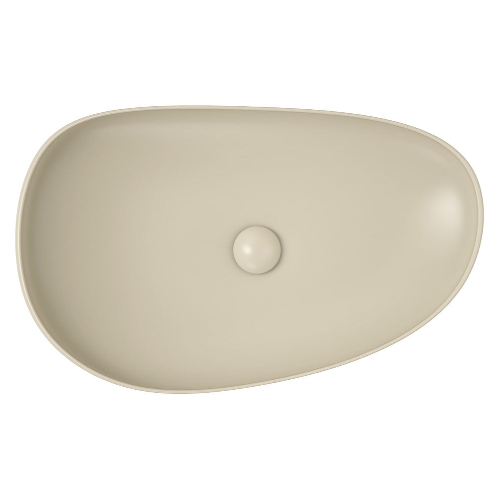 Fienza Pebble Large Above Counter Basin Matte Khaki