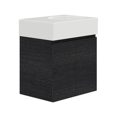 Fienza Reba Ensuite Door 600 Right Bowl Wall Hung Vanity