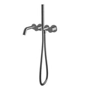 Sussex Felix Bath Mixer System 200mm with Hand Shower Brushed Smoke Gunmetal