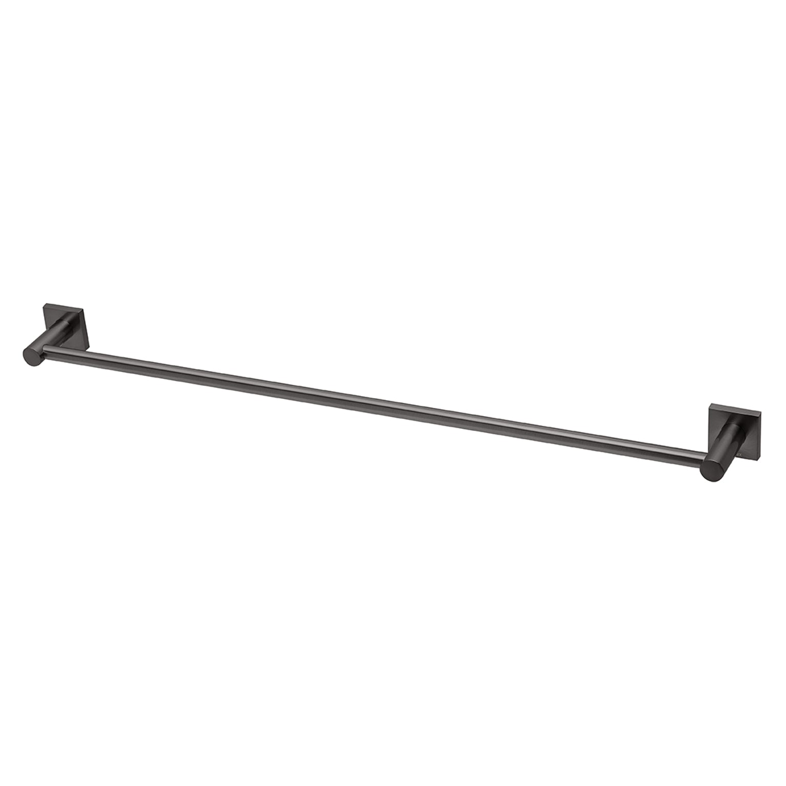 Phoenix Radii Single Towel Rail 800mm Square Plate Brushed Carbon