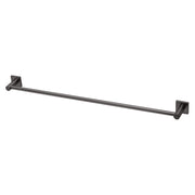 Phoenix Radii Single Towel Rail 800mm Square Plate Brushed Carbon